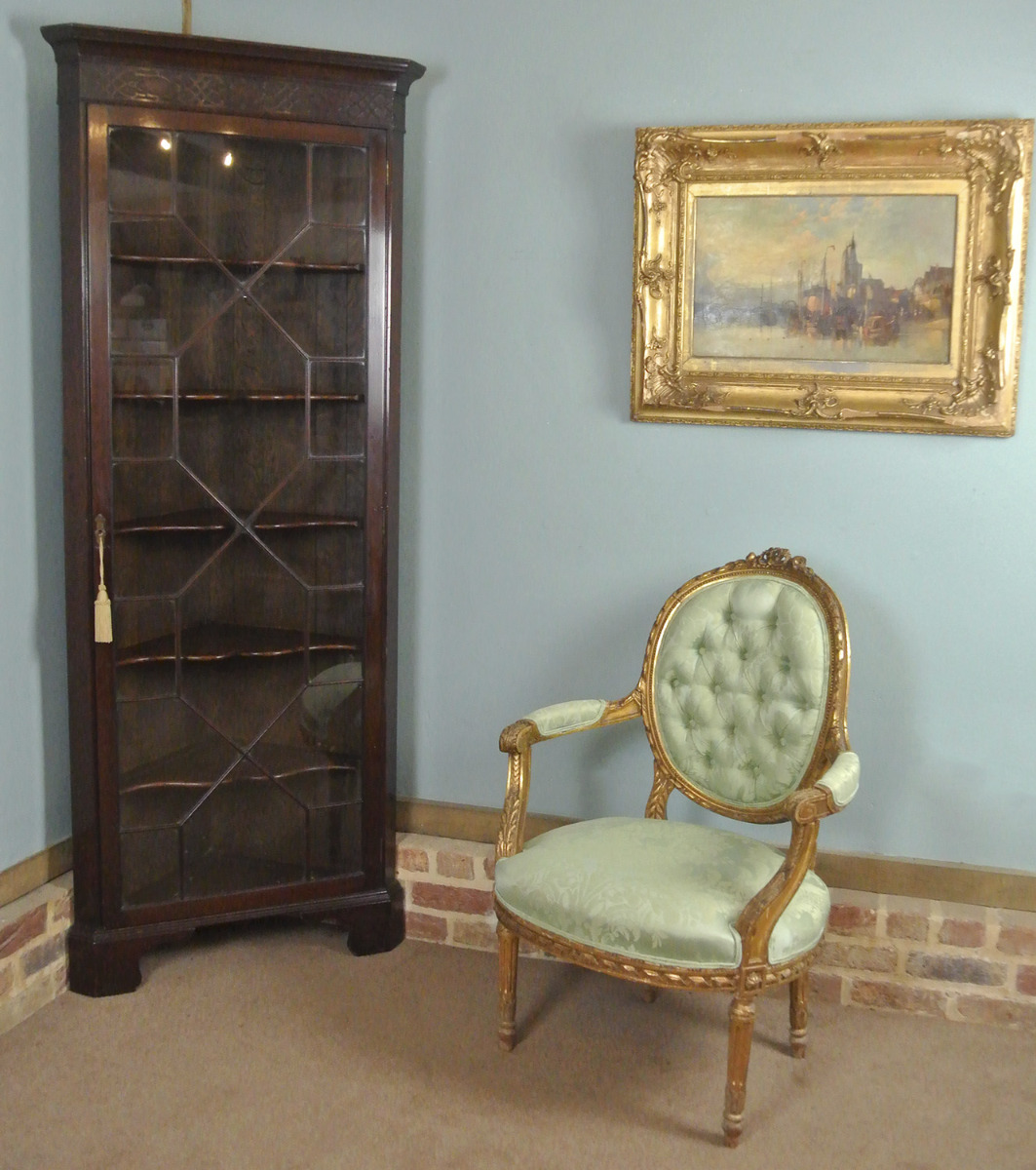 Good Mahogany Corner Display c. 1820